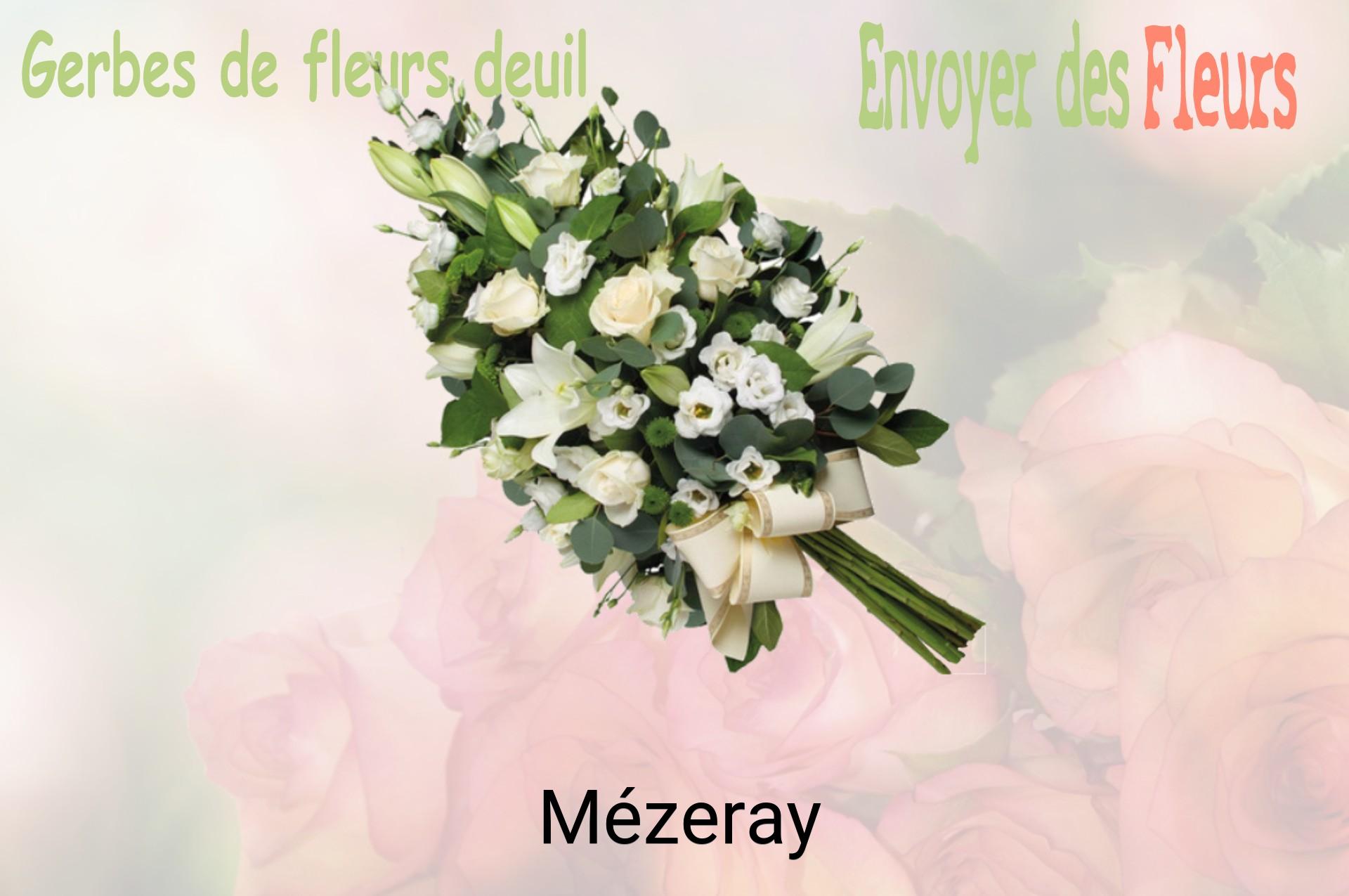 Gerbe de fleurs de deuil livrée à Mézeray